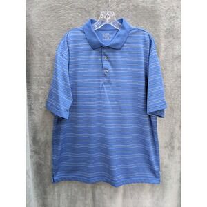 Mens‎ Golf Polo XL Blue Striped